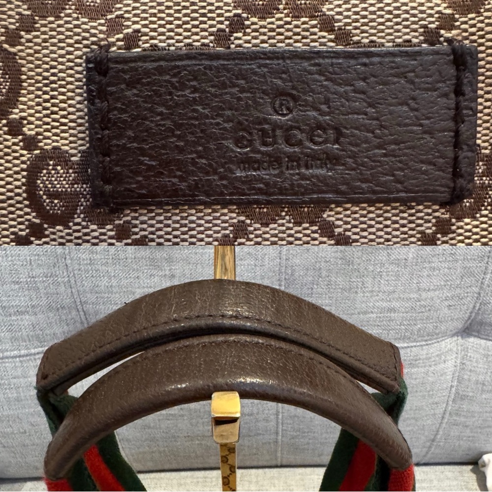 ✨Gucci GG Canvas Leather Tote Bag – Beige/Brown ✨ - Picture 15 of 17